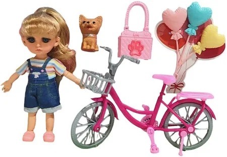 BONECA BELLA C/BICICLETA E ACES.